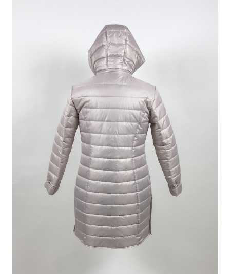 Ela Kurtka Zimowa Damska Piaskowa Długa