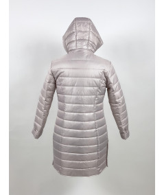 Ela Kurtka Zimowa Damska Piaskowa Długa