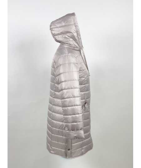 Ela Kurtka Zimowa Damska Piaskowa Długa