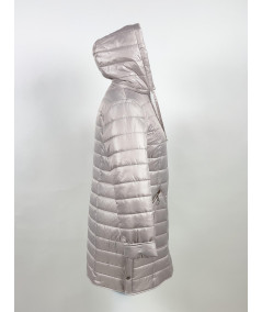 Ela Kurtka Zimowa Damska Piaskowa Długa