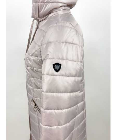 Ela Kurtka Zimowa Damska Piaskowa Długa