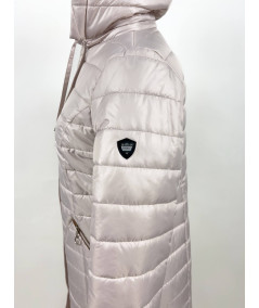 Ela Kurtka Zimowa Damska Piaskowa Długa